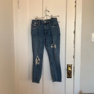Abercrombie high rise mom jean